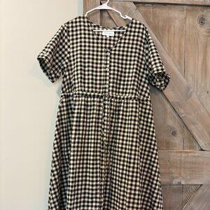 Tradlands Nell Midi Dress Black Gingham L